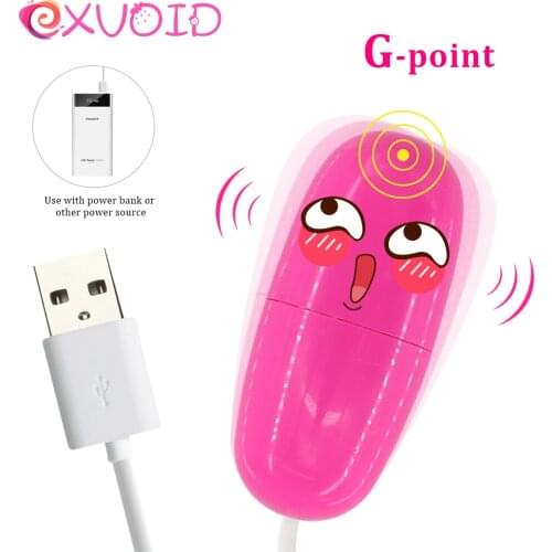 EXVOID Adult Products Nipple G-Spot Massager USB Power Bullet Vibrator Clitoris Stimulator Egg Vibrator Sex Toys for Women