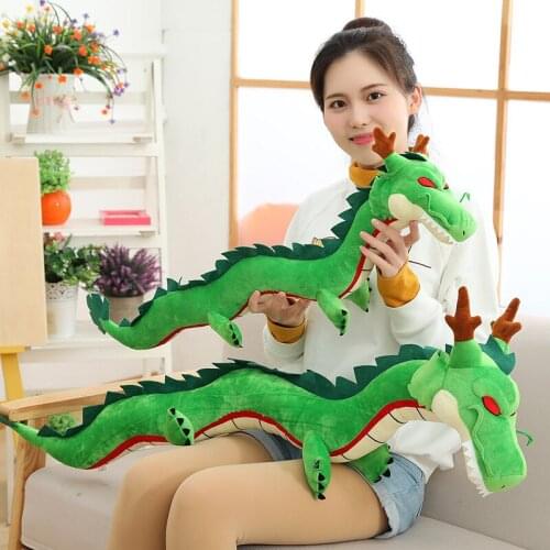 80 CM/100 CM Simulation Dragon Plush Toy Doll 20 Th Anniversary Dragon Stuffed Animal Pillow Cushion Women kids Birthday Gift