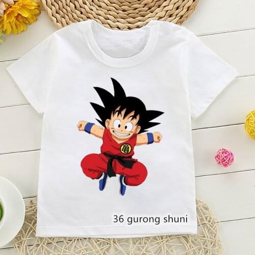 Kawaii Guko Cloud Golden Hoop Japan Cartoon Print Anime Clothes Boys/Girls Kids T Shirts Toddler Children Clothing T-Shirts 2021