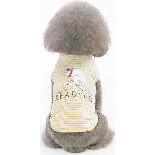 Classic striped dog vest cheap dog clothing summer T-shirt cute dog vest dog pet Dress Size s-2xl