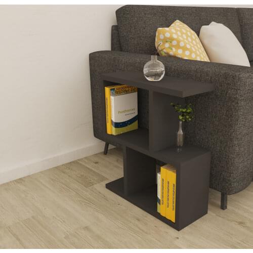 The library side coffee table black, white, beige