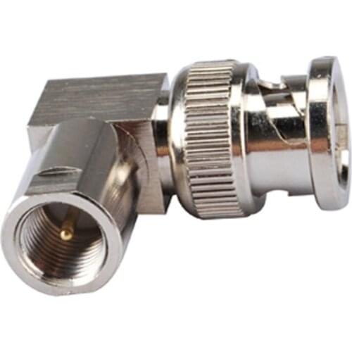FME Male to BNC Male Right Angle Connector RF Coax Adapter BNC Male Plug to FME Male Plug RF Adapter 90 Degree Coaxial Connector