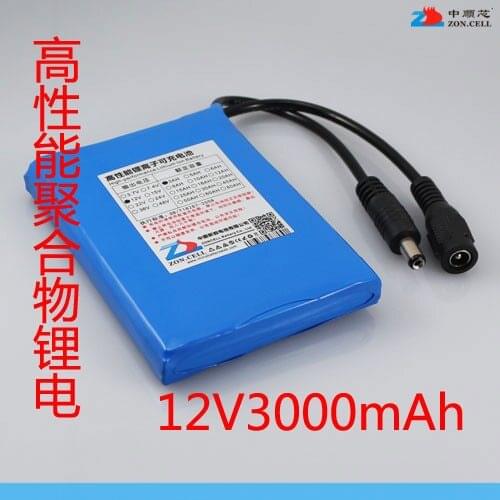 In the 11.1V 3000 Ma lithium polymer battery 407590 12V 3AH square dance sound 515573 Rechargeable Li-ion Cell