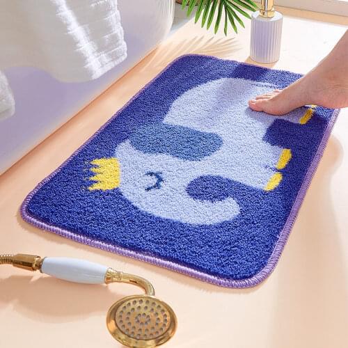 Cartoon Bathroom Floor Mats Absorbent Non-slip Toilet Floor Mats Door Mats Door Mats Floor Mats Bedroom Mats Rugs Living Room