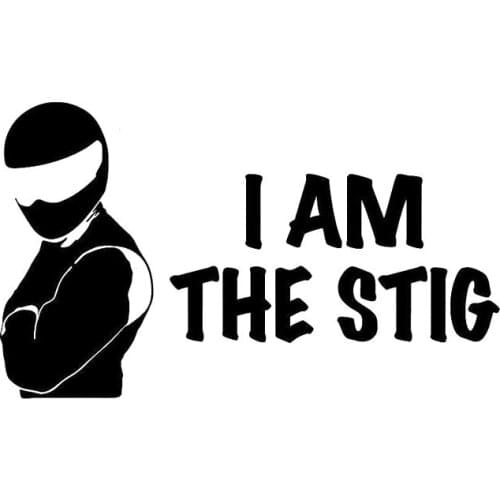 LLY-0740 Personality Car Stickers I Am The Stig - Racing Racer Modeling Decal PVC Auto Motorcycle Accessories Decals Decor