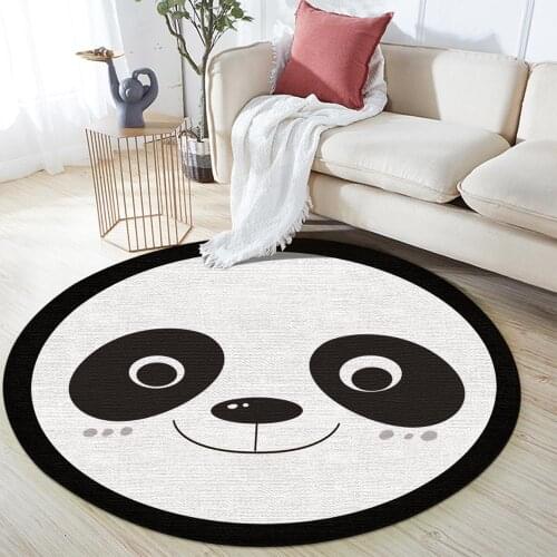 Non-Slip Children Safety Flannel Carpet Baby Hand Print Carpet Baby Play Mat Fashion Carpet Panda Pattern Cute Children 2020