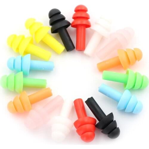 Wholesale 20pcs/lot Comfortable Silicone Ear Plugs Anti Noise Snore Earplugs For Study Sleep