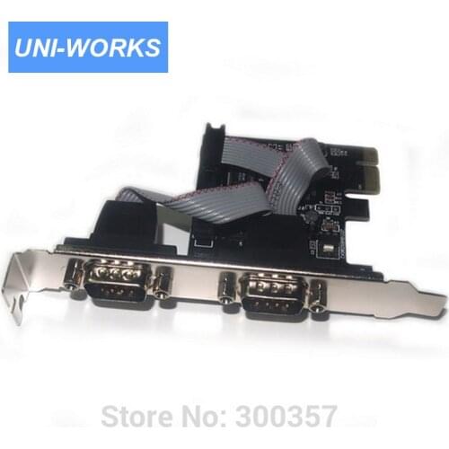 PCI-E COM card 2port 9Pin Serial RS232 serial Card Adapter