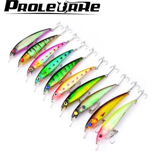 10pcs/set 11cm 13.5g Floating Minnow Fishing Lure Isca Artificial Hard Bait Crankbait Swimbait Wobblers Trout Fishing Tackle