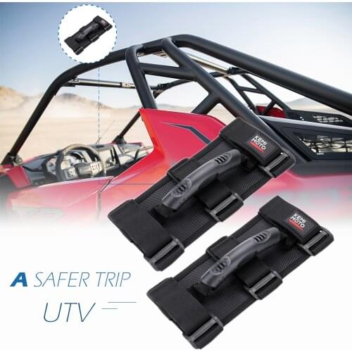 KEMiMOTO Black Roll Bar Grab Handle Hand Hanging UTV For Polaris RZR 900 RZR XP 1000 For CAN AM Commander Maverick 800 1000