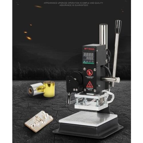 Manual hot stamping machine Branding machine PU leather LOGO hot stamping press machine wood ABS creasing machine area 8x10cm