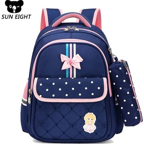 SUN EIGHT Children School Bags For Girls/Boys Backpacks Teenagers Waterproof School Bags For Child Orthopedics Schoolbags