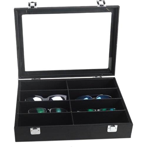 In Stock 8 Grids Sungalsses Organizer Boxes With Lid Earring Jewelry Box Watch Packaging Storage Jewellery Organizer Packaging