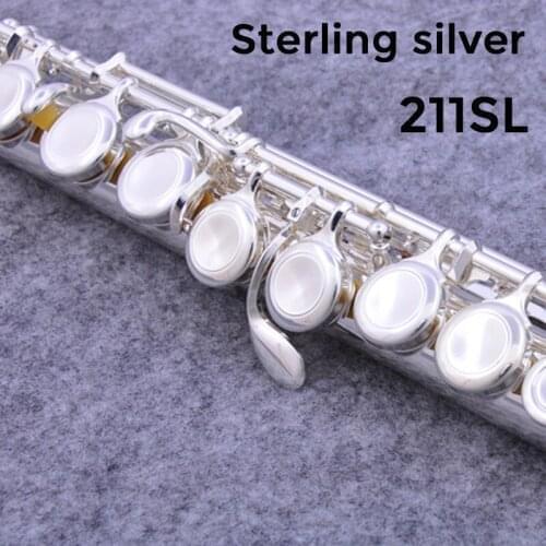 Japan Brand Naiputesi Silver flute 211SL musical instrument Flute 16 over C Tune and E-Key Flute music professional