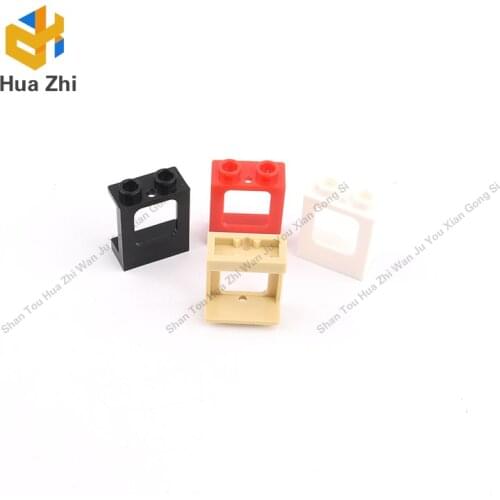 "Building Blocks Parts 2377 10PCS Window 1 x 2 x 2 Plane, Single Hole Top and Bottom for Glass LEGOING MOCS Education"