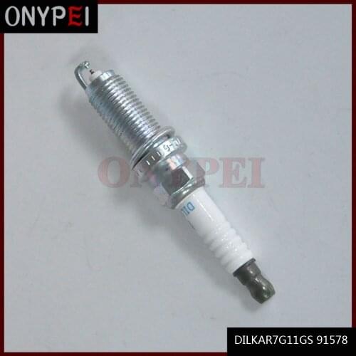 4 Pcs DILKAR7G11G 91578 Double for iridium spark plugs For Odyssey 2.4L Mazda 2.5L 2.0LOncosella 2.0L, Atez 2.0L DILKAR7G11GS