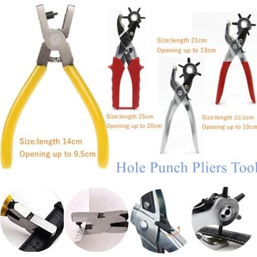 4 Styles Universal 2mm Home Hand Leather Strap Watch Band Belt Tool Belt Punching Pliers Hole Punch Pliers Tool