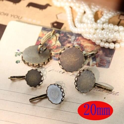 Free shipping!!! 200pcs DIY jewelry-French Lever back earring base bronze color 20mm pad earring findings Lace style