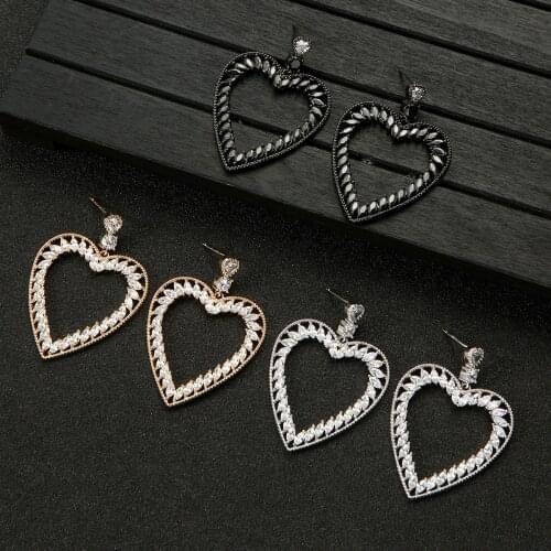 Bohemian Vintage Tassel Colorful Heart Earrings For Women Wedding Party Dubai Bridal Jewelry boucle d'oreille femme Gift E9493