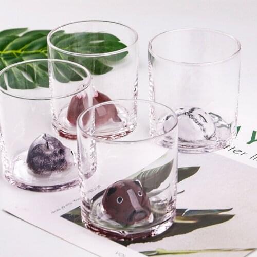 Large capacity animal glass ins heat-resistant crystal glass water glass household drink glass