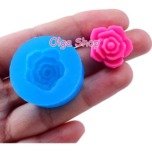 HYL177 17.8mm x 18.7mm Flower Silicone Mold Fondant Cake Decoration Candy Resin Clay Earrings Necklace Craft Soap Candle