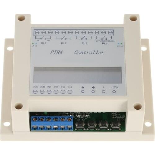 DC6-40V 4-Channel 99 Steps Programmable Digital Time Relay Timer Controller Delay Module Solenoid Valve Control LCD Display