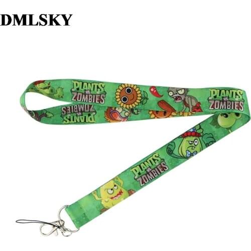 DMLSKY Plants ghost game Lanyard Keychain game Lanyards for keys Badge ID Mobile Phone Rope Neck Straps Accessories Gifts M3818