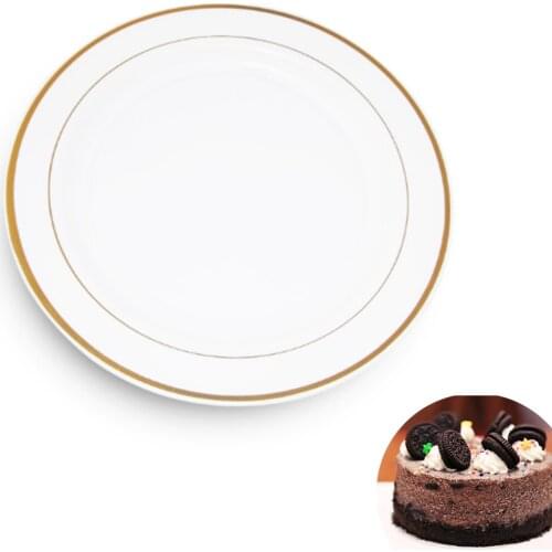 6pcs Home Charger Dish Decorative Tableware Nordic Imitation Ceramic Dinner Plate Salad Kitchen Holiday Wedding Party Round