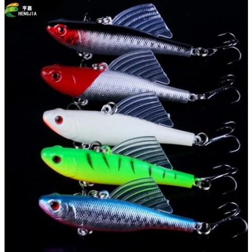 HENGJIA 1piece/Lot Fishing Lure Crankbait Minnow Hooks Fishing Tackle Luminous Lure 6.5cm/17g