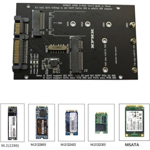 Mini PCI-E Card Board Converter M.2 mSATA SSD Hard Drive Adapter to 2.5'' SATA Card 2230 2242 2260 2280 Module Board