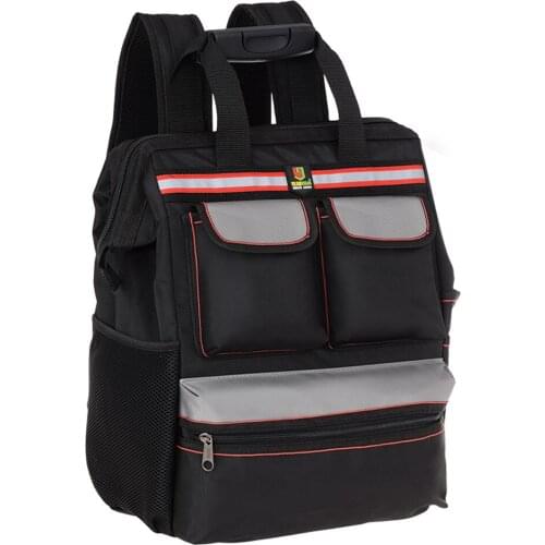 Multictional Oxford Cloth Double Shoulders Tool Bag Shoulders Backpack for Construction Elevator Exploration Worker