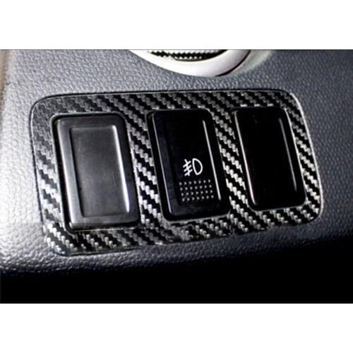Car sticker for Suzuki Swift modified fog lamp switch panel carbon fiber interior molding stickers auto accessories