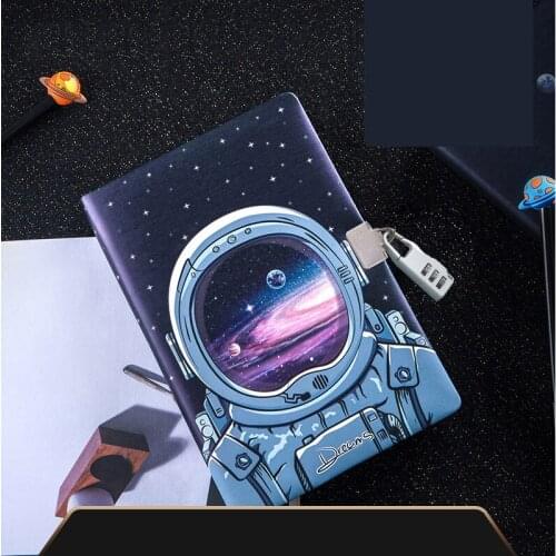 2021 New Black Paper Notebook Gift Box with Lock Universe Childrens Notebook Diary Student A5 Notebook Binder Death Note
