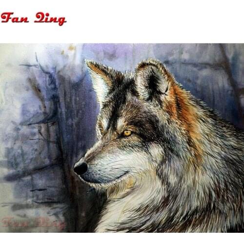 NEW Diamond Painting 5d Animal Wolf Diamond Embroidery Full Display Diamond Mosaic Cross Stitch Picture Of Rhinestone Decoration