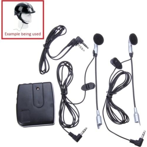 2 way Motorbike Motorcycle Helmet Intercom Headset Communication System Interphone Intercomunicador Earphone MP3 Input