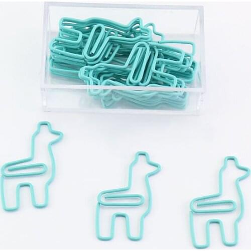 Gift Stationery alpaca School Creative set Student Supply fine Folder set 20 pcs/lot H0236 Metal Paper Clip