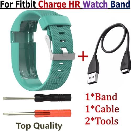 2 In1 Wrist Band Strap for Fitbit Charge HR Smart bracelet Charging usb Cable Charger for Fitbit Charge HR Watch Band Wristband