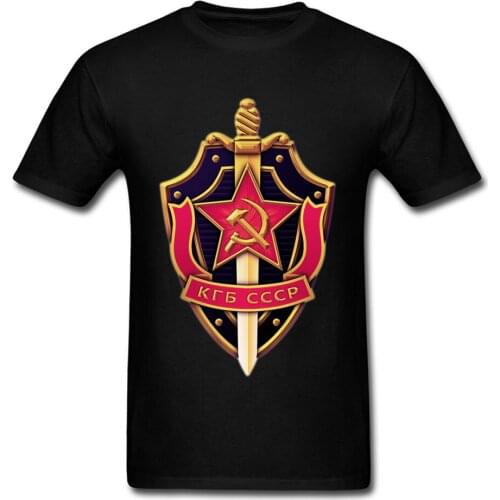 Russia CCCP T-Shirt KGB Symbol Men Logo Brand New Fashion Sword Power T-Shirts Men Patriotic Tshirt White Black Tees New T Shirt