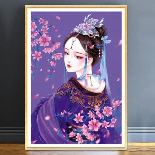 Zozack ,Needlework,DIY Classical beauty Cross stitch,Four beauties Chinese silk Cotton thread Cross-stitch,Wall Home Decror