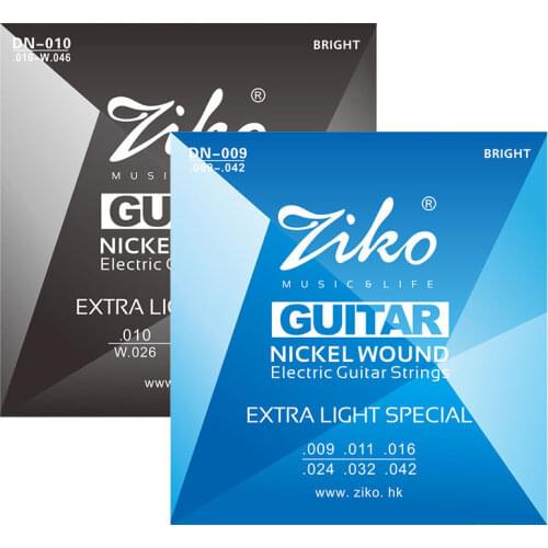 Ziko Electric Guitar Strings 009 010 Nickel Wound Strings Electric Guitar Parts Stringed Instruments