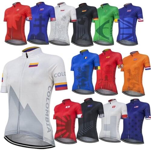 UK Japan Netherlands Country Cycling Jersey Woman Short Sleeve Pro Team Road Bicycle Summer Cycling clothing maillot ciclismo
