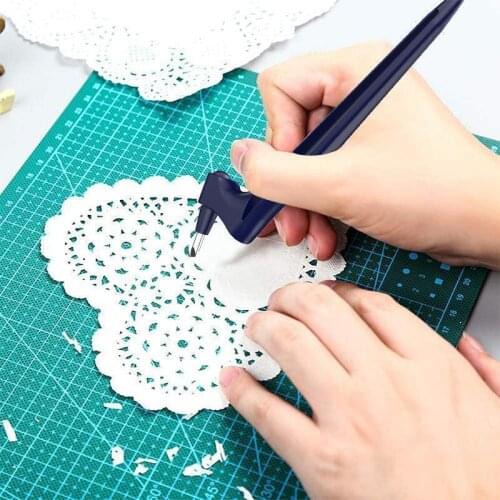 Zezzo® Craft Cutting Tool 360° Rotating Blade Cut Complex Shape Paper-cut Stencil-Making Art Design Metal Cutting Dies