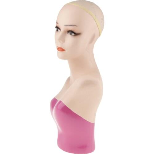 Female Mannequin Head Bust Wig Jewelry Scarf Hair Display Model Stand & Net