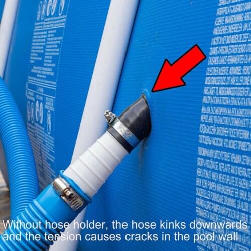 Hard ABS Swimming Pool Pipe Holder Mount Supports Above Ground 32mm 38mm Hose Outlet w/ Cable Tie Swimming pool Accessories