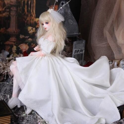 1/3 1/4 1/6 BJD Dolls Clothes Beautiful White Dress For Dolls Toy Clothing Doll Accessories