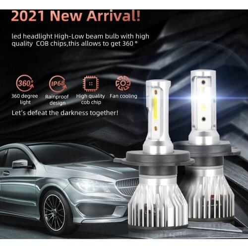 Facket 2pcs Car Lights H4 LED H7 4000LM H11 LED Lamp for Car Headlight Bulbs H1 H8 H9 9005 9006 HB3 HB4 Turbo LED Bulbs 12V 24V