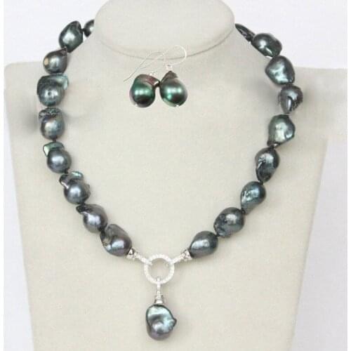 Baroque black-blue Reborn keshi pearls necklac +earring.jpg