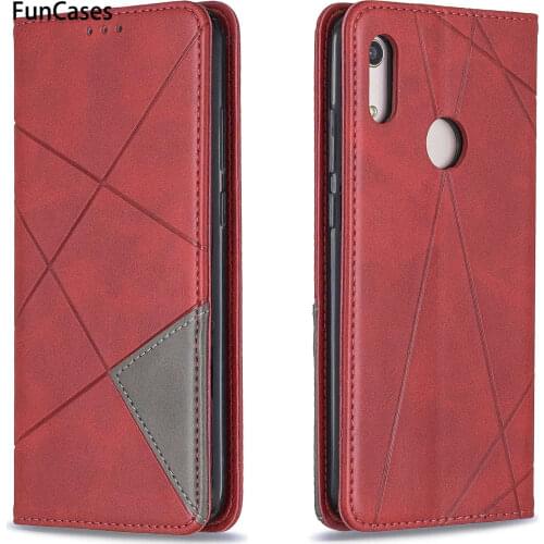 Business Book Phone Cases For cellular Huawei Y6 2019 PU Leather Flip Wallet Case sFor Telefoan Huawei coque Honor 8A Play Cover