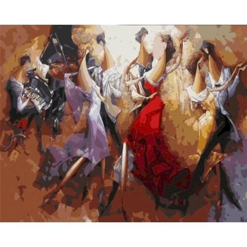 GATYZTORY Frame DIY Painting By Numbers Abstract Couple Dance Figure Paint By Numbers Wall Art Canvas Painting For Home Decor Ar