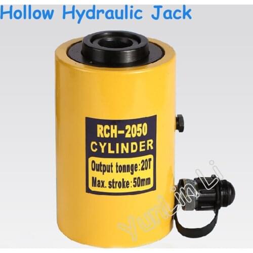 Hollow Hydraulic Jack Max Stroke 50mm Cylinder Multi-use Manual Oil Pressure Hydraulic Lifting and Maintenance Tools 20T